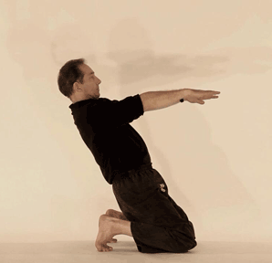 Yoga posture. Vamcasana, posture du roseaut3. C.Tikhomiroff/2010 - www.natha-yoga.com